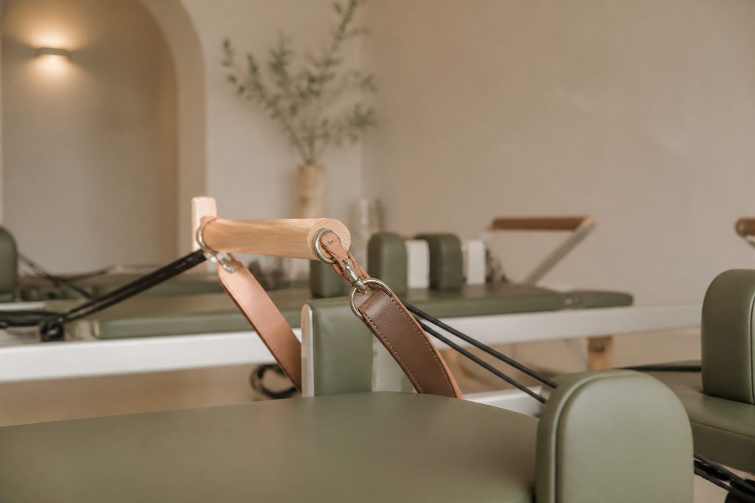 Detalhe de equipamento de Pilates